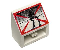 Slope, Inverted 45 2 x 2 with Flat Bottom Pin with Screen with Black AT-ST, Red Lines, Fade at Top Pattern