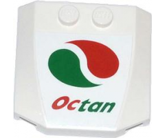 Wedge 4 x 4 x 2/3 Triple Curved with Octan Logo Pattern (Sticker) - Set 60053