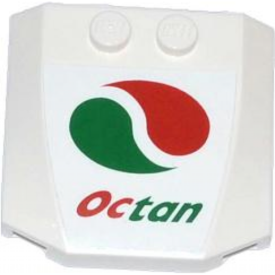 Wedge 4 x 4 x 2/3 Triple Curved with Octan Logo Pattern (Sticker) - Set 60053