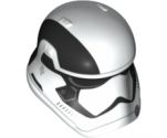 Minifigure, Headgear Helmet SW Stormtrooper Ep. 8 Pointed Mouth with Black Stripe on the Right Side Pattern (Executioner)