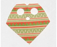 Minifigure, Body Wear Poncho Half Cloth with Green and Terra Cotta Pattern