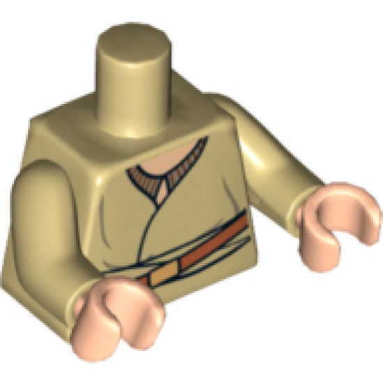 Torso SW Layered Shirt, Brown Belt with Gold Buckle Pattern / Tan Arms / Light Nougat Hands