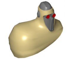 Minifigure, Head, Modified SW Magna Guard with Cloak Pattern