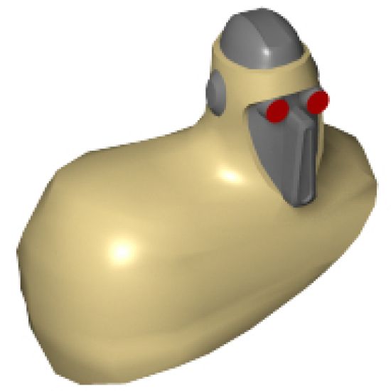 Minifigure, Head, Modified SW Magna Guard with Cloak Pattern