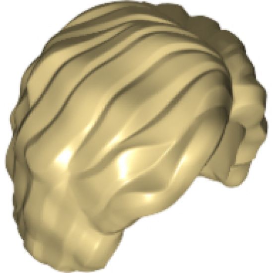 Minifigure, Hair Short and Bushy, Parted on Left