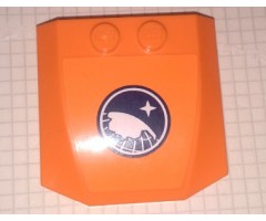 Wedge 4 x 4 x 2/3 Triple Curved with Arctic Explorer Logo on Orange Background Pattern (Sticker) - Set 60062