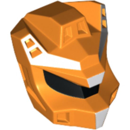 Minifigure, Head, Modified Galaxy Squad Robot with Black Visor and White Forehead Pattern