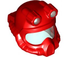 Minifigure, Headgear Helmet Underwater Deep Diver with Trans-Light Blue Glass and Two Head Lamps
