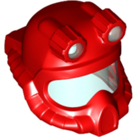 Minifigure, Headgear Helmet Underwater Deep Diver with Trans-Light Blue Glass and Two Head Lamps