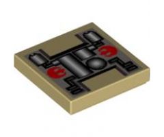 Tile 2 x 2 with SW Rebel Mechanical Pattern