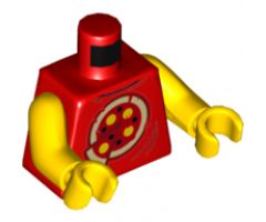 Torso Shirt with Pizza Pattern / Yellow Arms / Yellow Hands