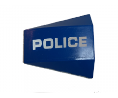 Wedge 4 x 4 No Studs with White 'POLICE' Pattern Model Right Side (Sticker) - Set 60174