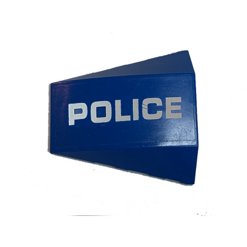 Wedge 4 x 4 No Studs with White 'POLICE' Pattern Model Right Side (Sticker) - Set 60174