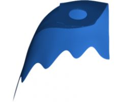 Minifigure, Body Wear Cape Cloth, Scalloped 5 Points (Batman) - Traditional Starched Fabric