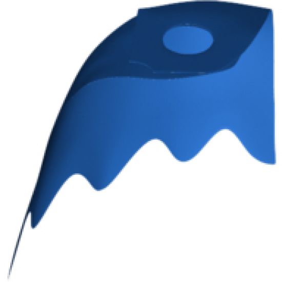 Minifigure, Body Wear Cape Cloth, Scalloped 5 Points (Batman) - Traditional Starched Fabric