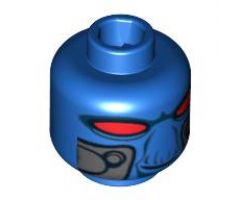 Minifigure, Head Alien with Red Eyes and Breathing Apparatus Ports Pattern (SW Cad Bane) - Hollow Stud