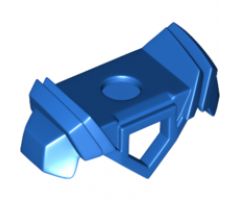 Minifigure, Body Wear Armor Breastplate with Pentagonal Cutout on Front and 2 Studs on Back, Angular Shoulders with Trans-Dark Blue Ridges Pattern