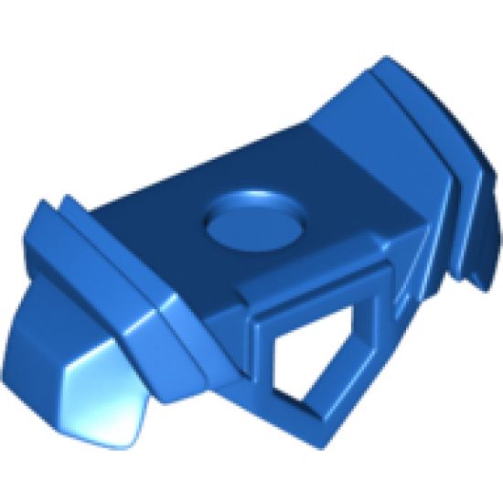 Minifigure, Body Wear Armor Breastplate with Pentagonal Cutout on Front and 2 Studs on Back, Angular Shoulders with Trans-Dark Blue Ridges Pattern