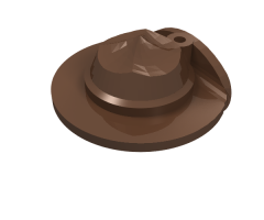 Minifigure, Headgear Hat, Wide Brim Flat