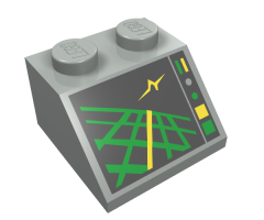 Slope 45 2 x 2 with Horizon Indicator Screen Pattern (Space Police II)