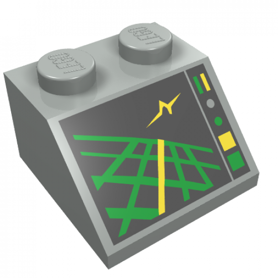 Slope 45 2 x 2 with Horizon Indicator Screen Pattern (Space Police II)