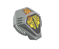 Minifigure, Headgear Helmet UFO with Mechanical Pattern