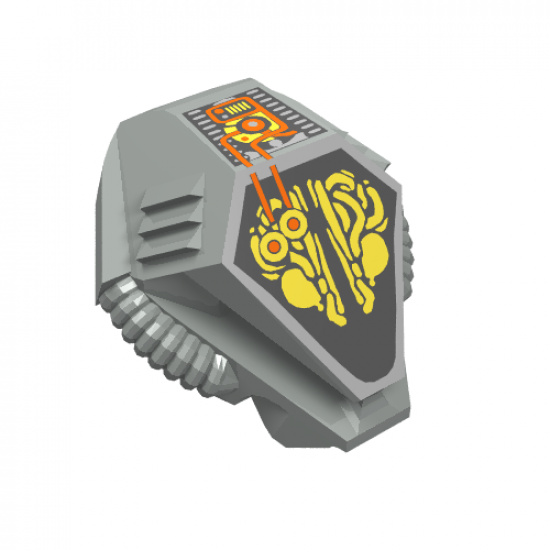 Minifigure, Headgear Helmet UFO with Mechanical Pattern