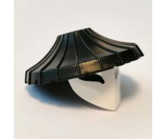 Minifigure, Headgear Hat, Conical Asian with Raised Center and White Mask With Large Black Eyes Pattern