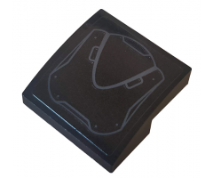 Slope, Curved 2 x 2 with Dark Bluish Gray Rivets and Curved Hull Plates Pattern (Sticker) - Set 76162
