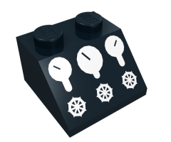 Slope 45 2 x 2 with 3 Gauges and 3 Knobs Pattern