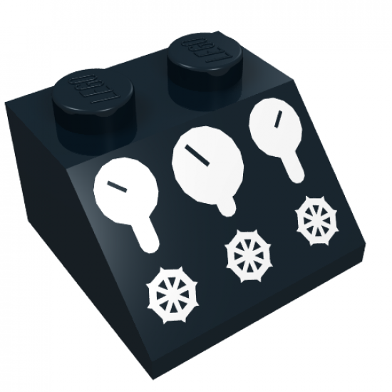 Slope 45 2 x 2 with 3 Gauges and 3 Knobs Pattern