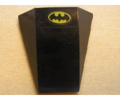 Wedge 4 x 4 No Studs with Batman Logo Pattern (Sticker) - Set 7780