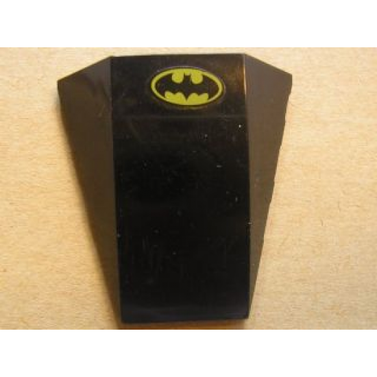 Wedge 4 x 4 No Studs with Batman Logo Pattern (Sticker) - Set 7780