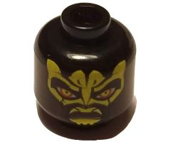 Minifigure, Head Alien with SW Savage Opress, Yellow Zabrak Pattern - Hollow Stud