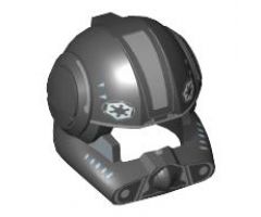 Minifigure, Headgear Helmet SW Clone Pilot with Open Visor and Sand Blue and Medium Blue Markings Pattern