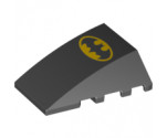 Wedge 4 x 4 No Studs with Large Batman Logo Pattern (Printed)