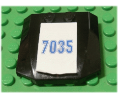 Wedge 4 x 4 x 2/3 Triple Curved with Number 7035 Pattern (Sticker) - Set 7035