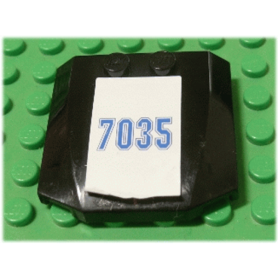 Wedge 4 x 4 x 2/3 Triple Curved with Number 7035 Pattern (Sticker) - Set 7035