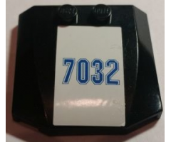 Wedge 4 x 4 x 2/3 Triple Curved with Number 7032 Pattern (Sticker) - Set 7032