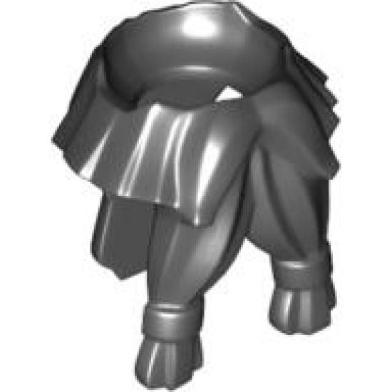 Minifigure, Body Wear Beard, Tied with Hair in Back