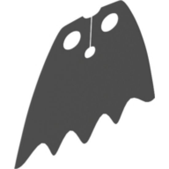 Minifigure, Body Wear Cape Cloth, Scalloped 5 Points (Batman) - Traditional Starched Fabric
