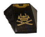 Wedge 4 x 4 No Studs with Dark Blue Stripe, Copper and Gold Swords and Ninjago Samurai Mask Pattern (Sticker) - Set 70625