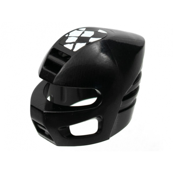 Technic, Figure Accessory Competition Helmet with Checkered Flag Pattern (Sticker) - Set 8300
