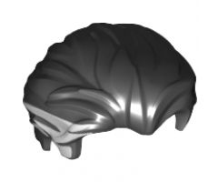 Minifigure, Hair Swept Back with Slight Widow's Peak and Short Sideburns and White Side Streaks Pattern