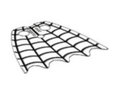 Minifigure, Body Wear Cape Plastic, Scalloped 5 Points with Black Spider Web Pattern