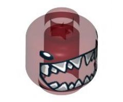 Minifigure, Head Alien with Small Eyes and Large Open Shark Mouth Pattern - Blocked Open Stud