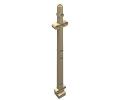 Boat Mast 2 x 2 x 20 with Holes - Side Aligned x shape Axle Hole