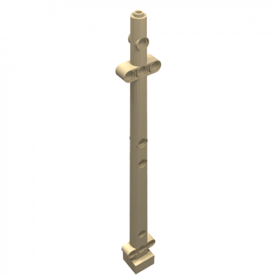 Boat Mast 2 x 2 x 20 with Holes - Side Aligned x shape Axle Hole
