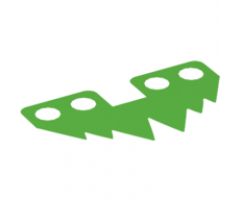 Minifigure, Body Wear Skirt Cloth 6 Large Points (Grass)