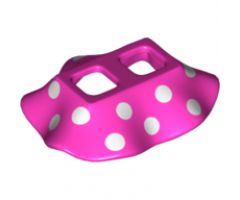 Minifigure, Body Wear Skirt Plastic with 16 White Polka Dots Pattern (Minnie)